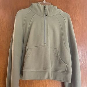 Lululemon Scuba Half Zip Rosemary Green